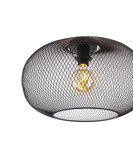 Stropni svitidla Moderní stropní svítidlo černé 45 cm - Mesh Ball