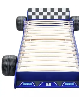 Dětské pokoje Dětská postel závodní auto Dekorhome Modrá