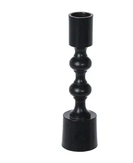 Svíčky DekorStyle Kovový svícen Lofta 16 cm černý