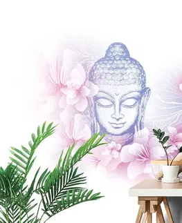 Tapety Feng Shui Tapeta Budha s květinami sakury