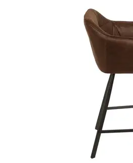 Barové židle LuxD Designová barová židle Giuliana, antik hnědá