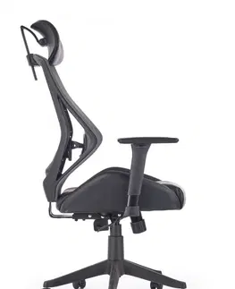 Kancelářské židle HALMAR Kancelářská židle Hese černá/šedá