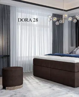 Postele Čalouněná postel VIVRE Boxsprings 140 x 200 cm Dora 28