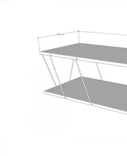 Konferenční stolky Hanah Home Konferenční stolek Labranda 120 cm hnědý