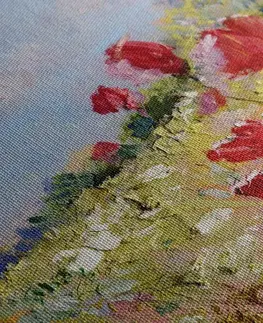 Obrazy květů Obraz malované máky na louce