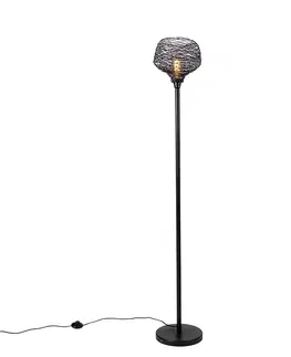 Stojaci lampy Designová stojací lampa černá 26 cm - Sarella
