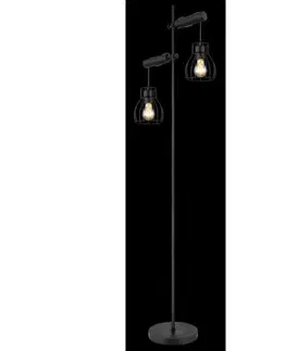 Designové stojací lampy GLOBO MINA 15326-2SNB Stojací lampa