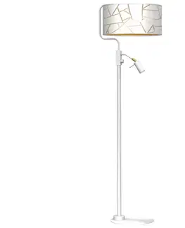 Lampy  Stojací lampa ZIGGY 1xE27/40W/230V + 1xGU10/MR11/7W bílá/zlatá 