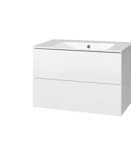 Koupelnový nábytek MEREO Aira, koupelnová skříňka s keramickým umyvadlem 81 cm, bílá CN711