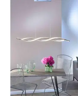 Designová závěsná svítidla PAUL NEUHAUS LED závěsné svítidlo, ocel, design vlny SimplyDim 3000K PN 9142-55
