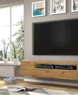 TV stolky ARTBm TV stolek AURA 200 | dub artisan Variant: bez LED osvětlení