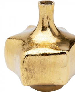 Dekorativní předměty KARE Design Zlatá kovová váza Isabella 30cm