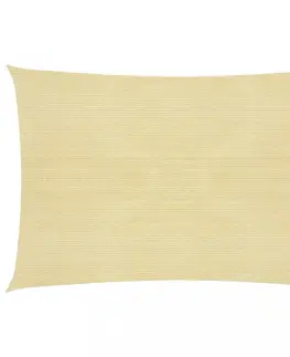 Stínící textilie Stínící plachta obdélníková HDPE 6 x 7 m Dekorhome Béžová