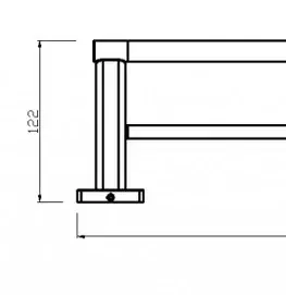 Koupelnový nábytek NOVASERVIS Dvojitý držák ručníků GRETA 600 mm, chrom AGR10