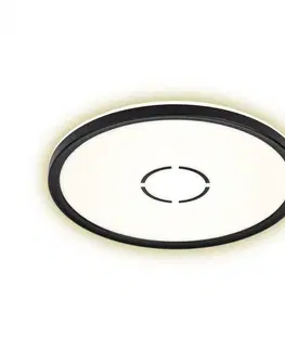 LED stropní svítidla BRILONER Slim svítidlo LED panel, pr. 29,3 cm, 2400 lm, 18 W, černá BRI 3391-015