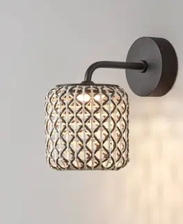 Venkovní nástěnná svítidla Bover Venkovní nástěnné svítidlo Bover Nans A LED, hnědé, Ø 16,7 cm