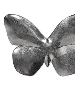 Mísy a misky Dekorační stříbrná miska v designu motýla - 34*26*2 cm Clayre & Eef 6AL0048