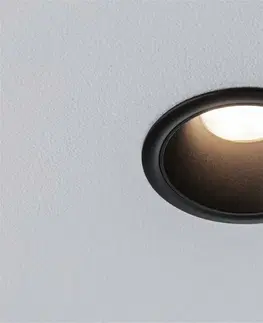 Bodovky do podhledu na 230V PAULMANN LED vestavné svítidlo 3-krokové-stmívatelné Cole Coin IP44 kruhové 88mm Coin 6W 230V 2700K černá
