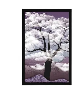 Příroda Plakát strom zalitý oblaky