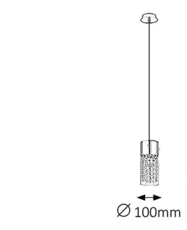 Křišťálové lustry Rabalux závěsné svítidlo Waterfall E14 1x MAX 40W chromová 6446