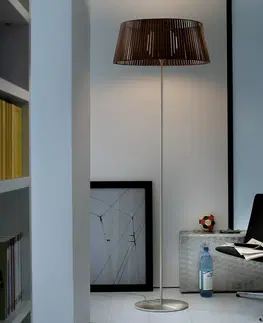 Designové stojací lampy Výprodej vzorku Stojací lampa RIBBON TE matná nikl / černá E27 105W - MOROSINI