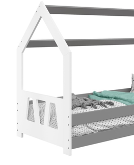 Postele Dětská postel SPECIOSA D5A 80x160, bílá/šedá