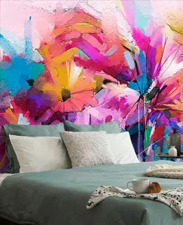 Abstraktní tapety Tapeta abstraktní barevné květiny