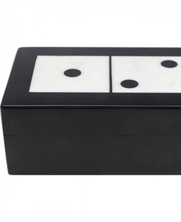 Dekorativní předměty KARE Design Stolní hra Domino - černo bílá, 14x5cm