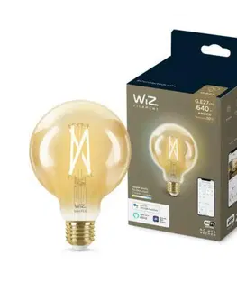 LED žárovky LED Žárovka WiZ Tunable White Filament Amber 8718699786793 E27 G95 6,7-50W 640lm 2000-5000K, stmívatelná