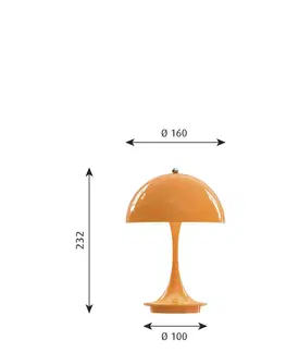 Venkovní osvětlení terasy Louis Poulsen Louis Poulsen Panthella Portable 160 oranžová