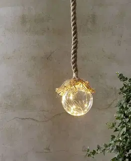 Vnitřní dekorativní svítidla STAR TRADING Jutta LED dekorační světlo, skleněná koule Ø 10 cm