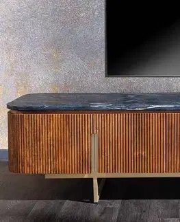 TV stolky LuxD Designový TV stolek Daichi 160 cm mango/mramor