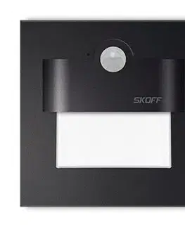 Svítidla LED nástěnné svítidlo Skoff Tango černá teplá 10V MJ-TAN-D-H s čidlem pohybu