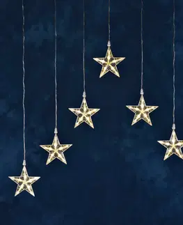 Vánoční světelné závěsy Konstsmide Christmas Světelný závěs LED se 7 hvězdami, teplá bílá