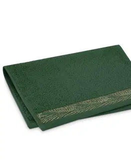 Ručníky AmeliaHome Ručník ALLIUM klasický styl 30x50 cm tmavě zelený, velikost 70x130