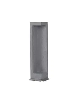 Stojací svítidla NOVA LUCE venkovní sloupkové svítidlo GRANTE šedý beton a hliník LED 5W 3000K 220-240V IP65 9790021