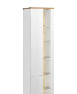 Koupelnový nábytek Comad Koupelnová závěsná skříňka vysoká Bahama 800 2D alpská bílá/dub votan