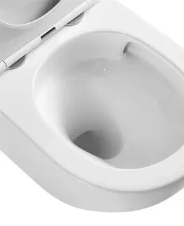 Koupelna MEREO WC závěsné kapotované, Smart Flush RIMLESS, 495x360x370, keramické, vč. sedátka CSS115SN VSD82T2