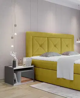 BOXSPRING postele Artelta Čalouněná manželská postel IDRIS | 140 x 200 cm Farebné prevedenie IDRIS: Omega 68