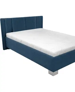Čalouněné postele Manželská Postel Stilo 140x200, Tmavě Modrá