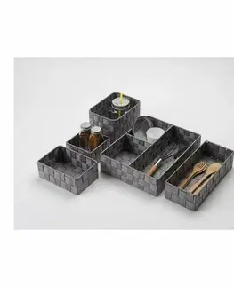 Úložné boxy Compactor Úložný organizér do zásuvky Compactor TEX - košík M, 18 x 12 x 7 cm, šedý