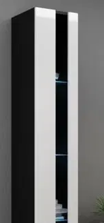 Regály a poličky HALMAR Závěsná vitrína VIGO NEW WITR 180 cm černobílá