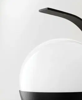 Designová nástěnná svítidla HUDSON VALLEY nástěnné svítidlo ALY ocel/sklo staromosaz/černá/opál E27 1x60W H409101-AGB/BK-CE