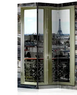 Paravány Paraván Parisian View Dekorhome 135x172 cm (3-dílný)
