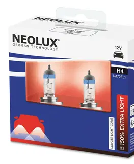 Autožárovky NEOLUX H4 12V 60/55W P43t Extra Light +130% 2ks N472EL1-2SCB