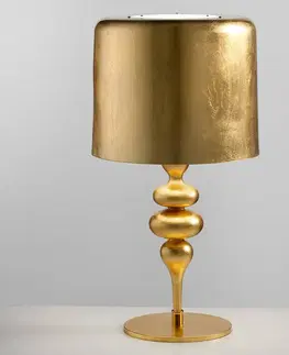 Stolní lampy Masiero Stolní lampa Eva TL3+1G 75 cm, zlatá