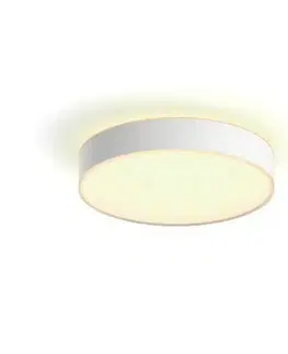 Chytré osvětlení Philips Hue Bluetooth LED White Ambiance Koupelnové stropní svítidlo Devere M 41165/31/P6 19,2W 2450lm 2200-6500K IP44 38,1cm bílé, stmívatelné s dálkovým ovladačem