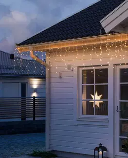 Vánoční světelné závěsy Konstsmide Christmas Ledová dešťová clona jantarová 1027 cm 400fl