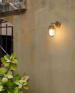 Rustikální venkovní nástěnná svítidla FARO NAHIR mosazná nástěnná lampa