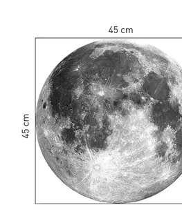 Příroda Originální nálepka na zeď měsíc a zlaté hvězdy 45 cm